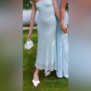 Light Blue Lace Slip Dress Size XS